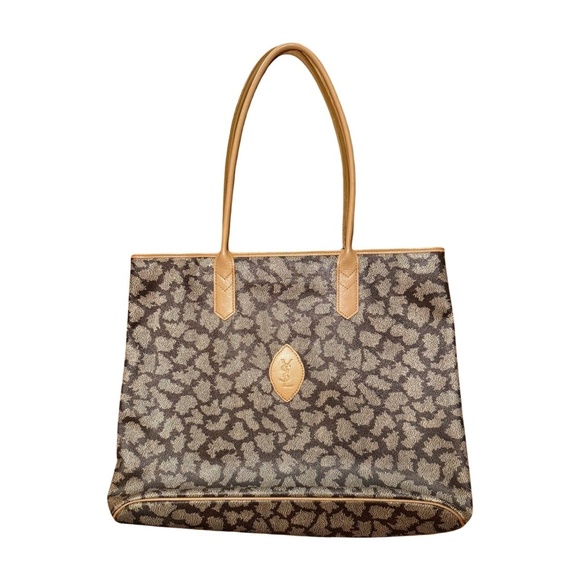 Yves Saint Laurent Giraffe Print Tote Bag - Picture 1 of 6